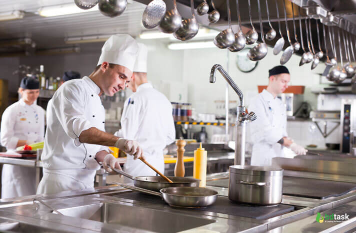 Kitchen of restaurant